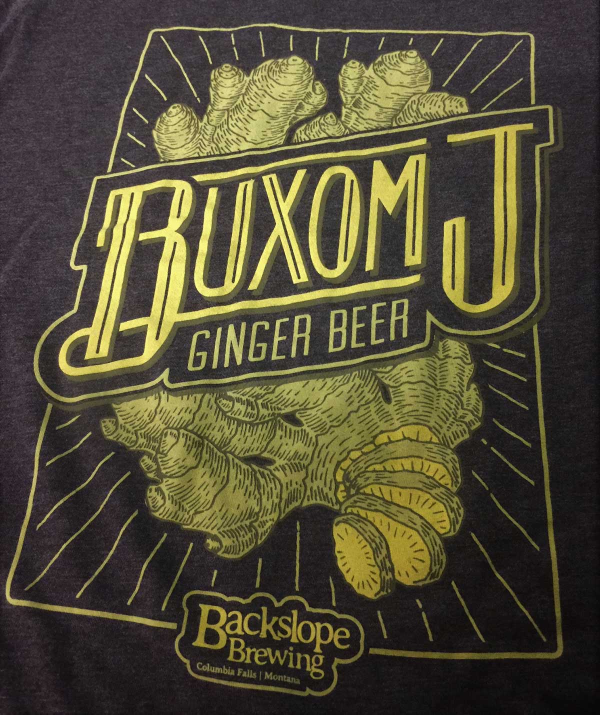 Shirt print for Backslope Brewing in Columbia Falls