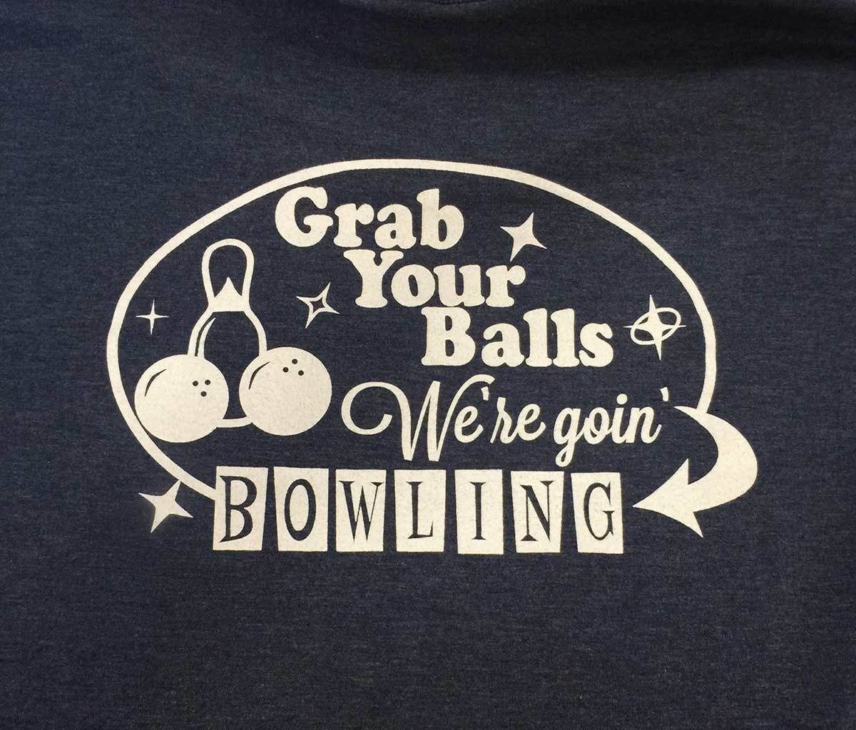 Custom printed shirts for Whitefish Bowling Alley